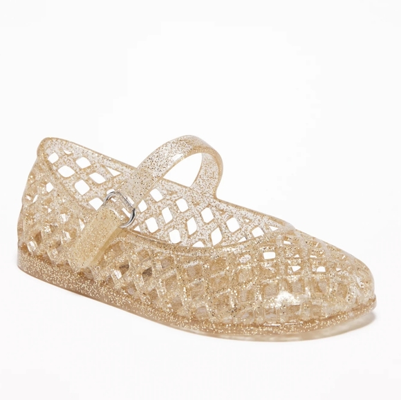 Old Navy Other - Old Navy Basket-Weave Glitter Jelly Ballet Flats